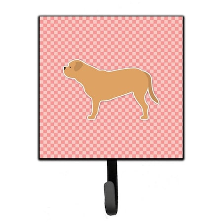 Micasa Dogue de Bordeaux Checkerboard Pink Leash or Key Holder MI230114